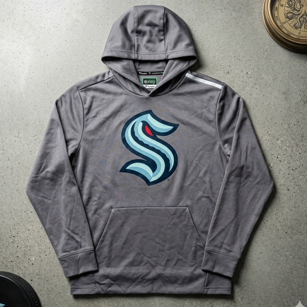 NWT Fanatics Authentic Pro Seattle Kraken NHL Performance Hoodie Grey Mens XL